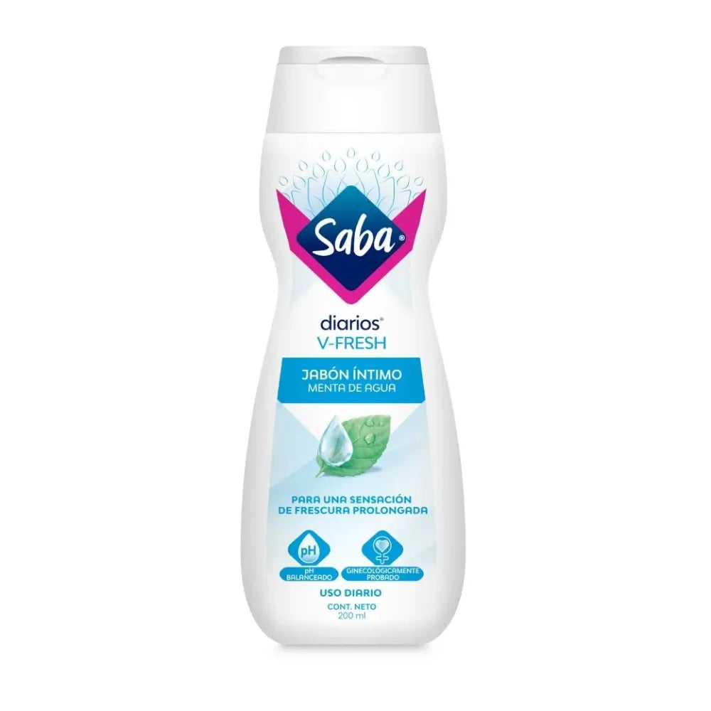 Jabón Íntimo Saba V-Fresh Menta De Agua 200 ml