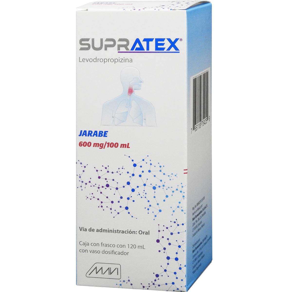 Supratex, Levodropropizina Jarabe 600 mg / 100 mL 120 mL | Mavi®