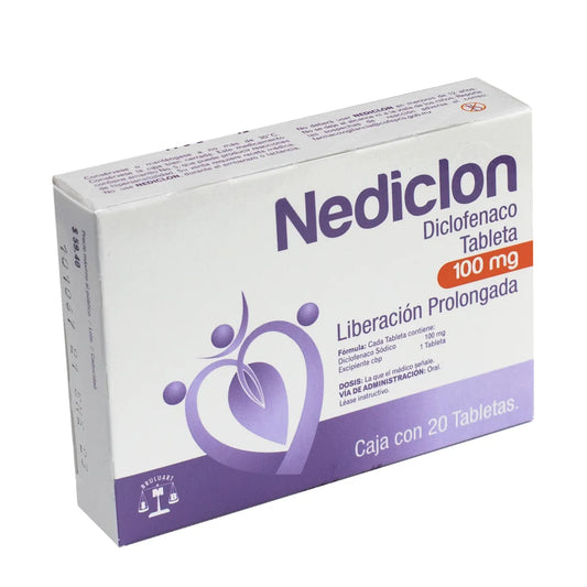 Nedidclon, Diclofenaco 100 mg 20 Tabletas | Bruluart®