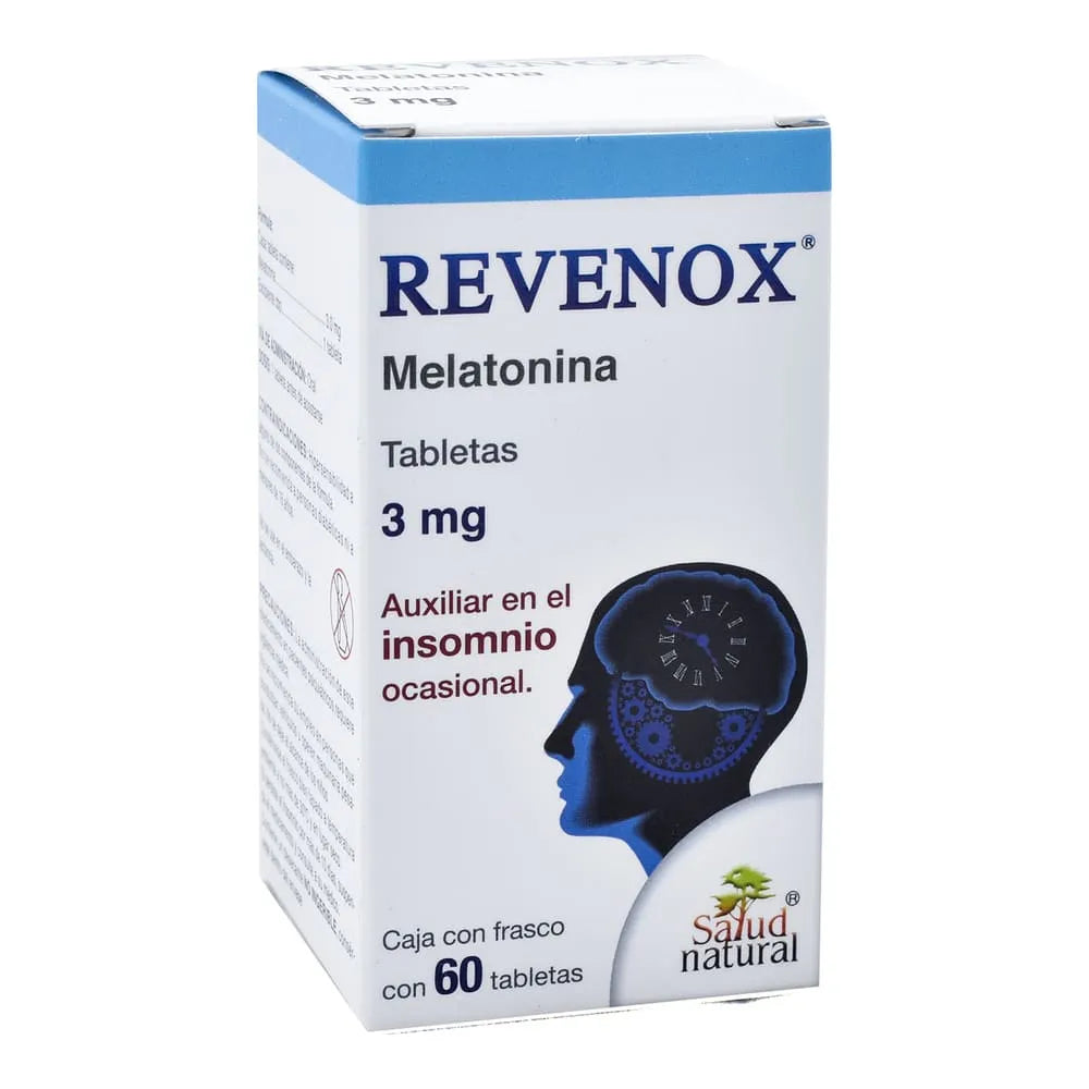 Revenox®, Melatonina 3 mg 60 Tabletas | Salud Natural®