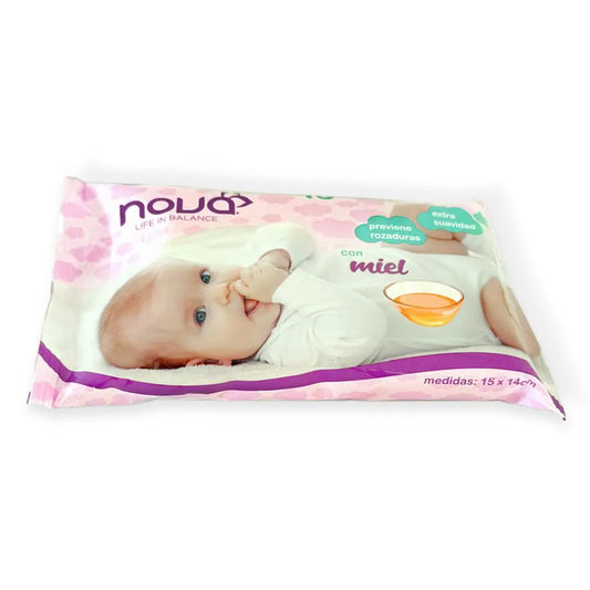 Toallita Húmeda Para Bebé Con Miel, Nova 48 Piezas