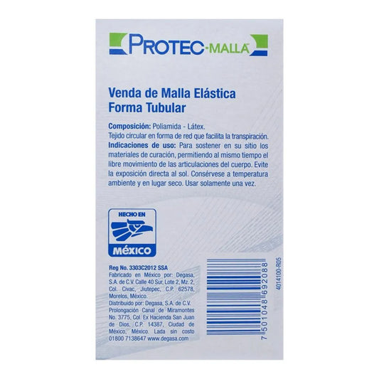 Protec-Malla Venda Malla Elástica Tubular 2 mts 1 Pieza