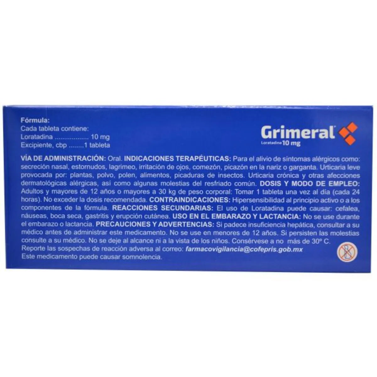 Grimeral 10 mg 20 Tabletas | Biomep®