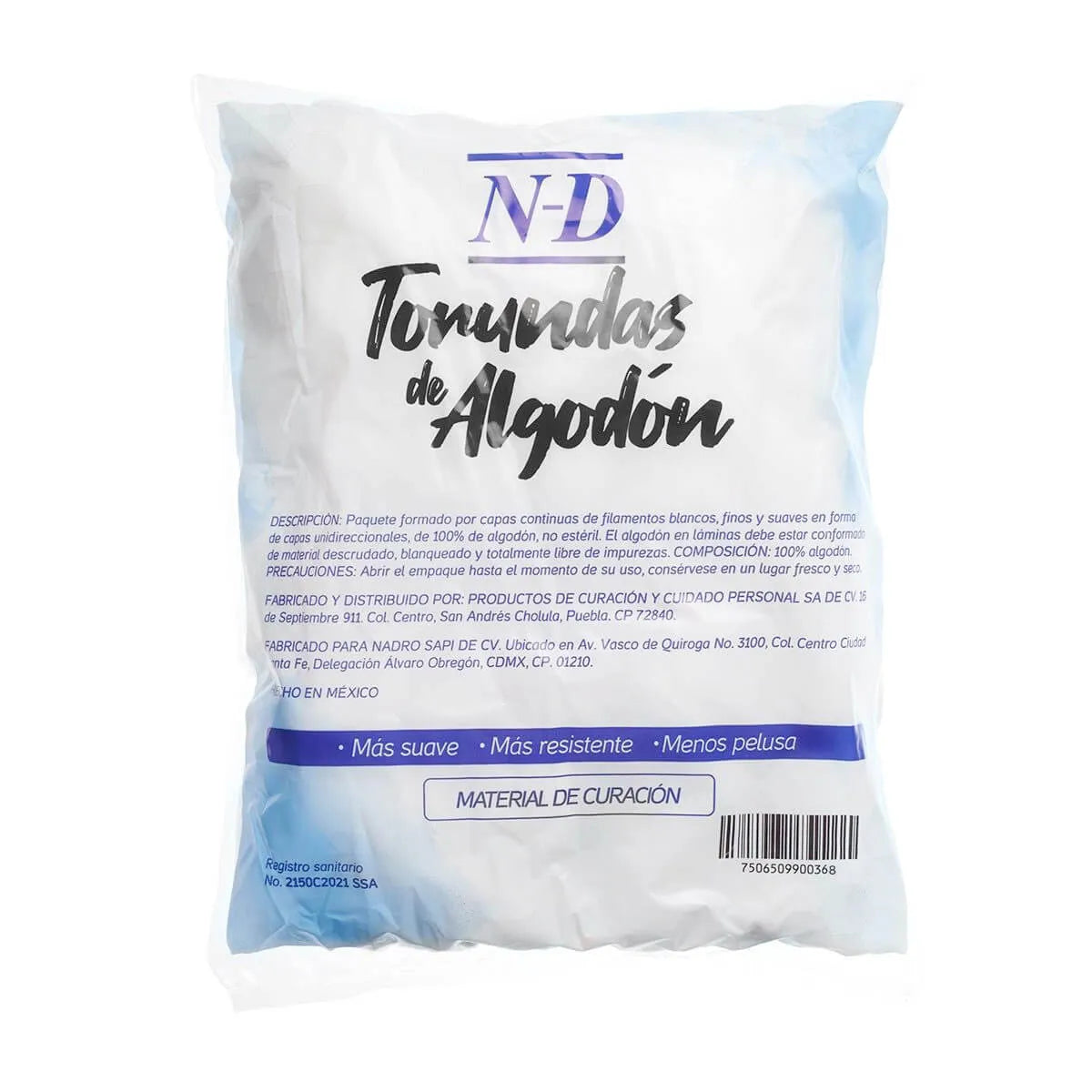 Torundas de Algodón N-D 100% Algodón 75 g