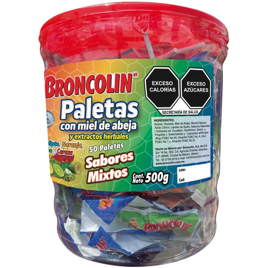 Paleta Broncolin Mix Vitrolero 50 Paletas
