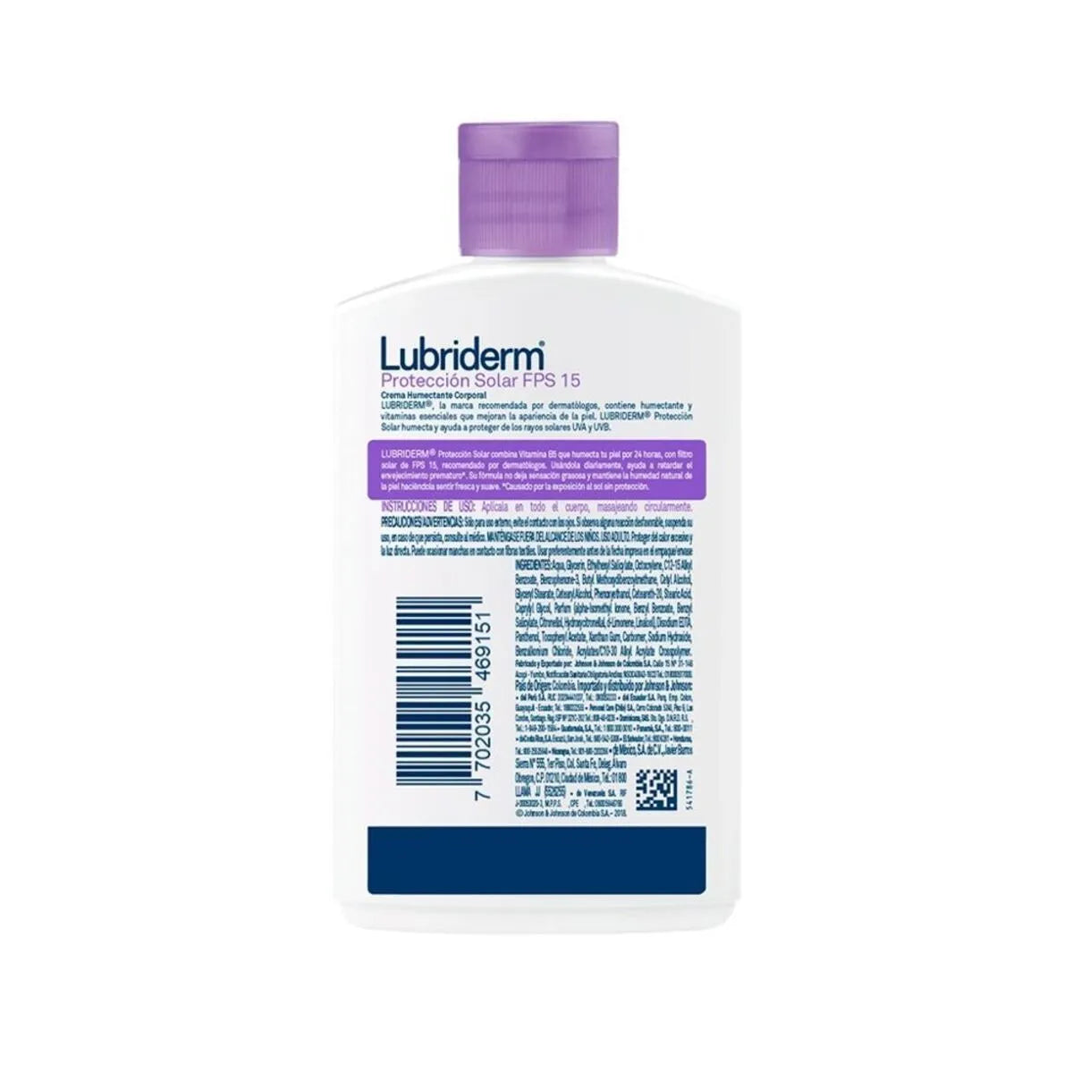 Crema Humectante Corporal Lubriderm Protección Solar FPS 15 120 ml