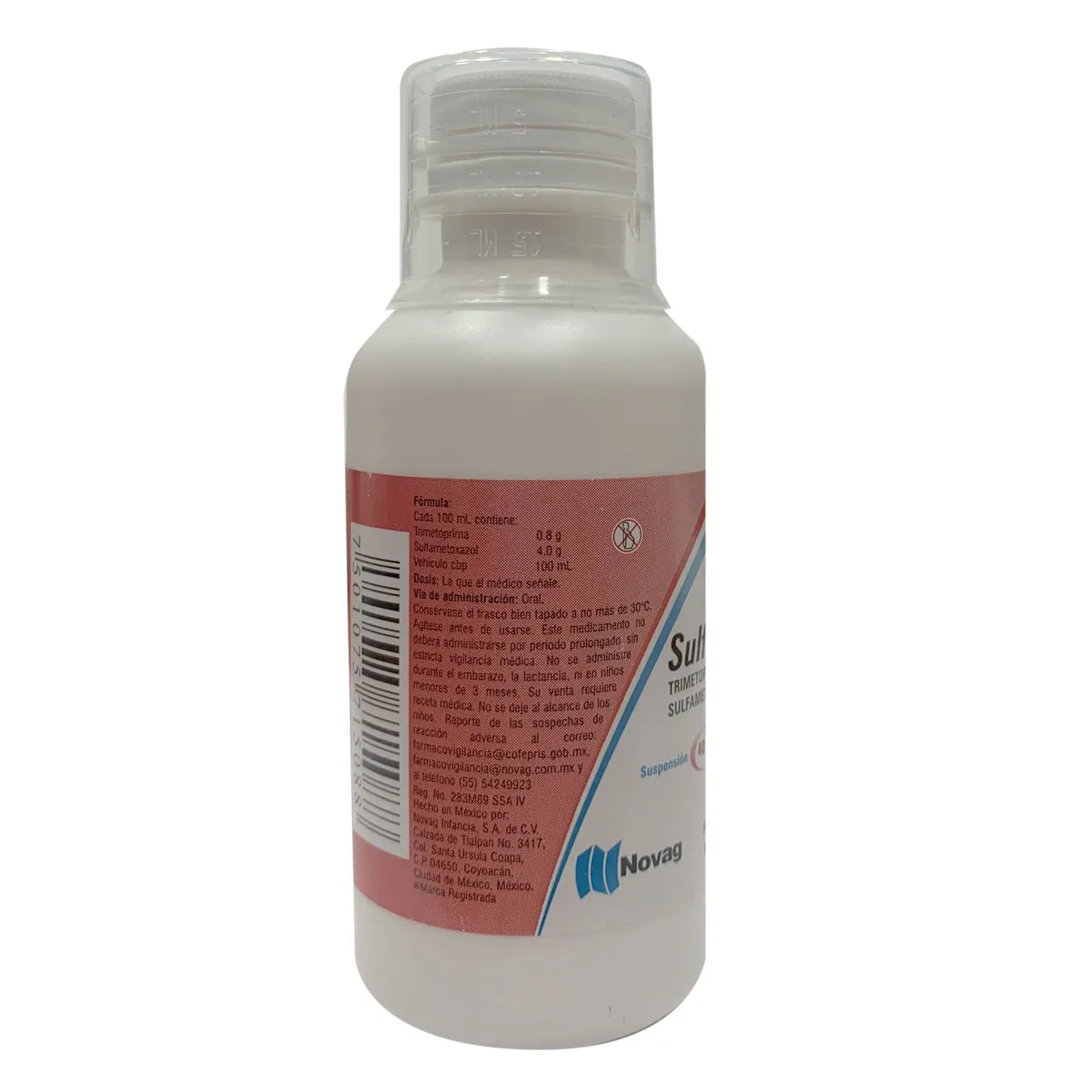 Sulfawal S®, Trimetoprima 40 mg, Sulfametoxazol 200 mg/5 mL, 120 mL Suspensión | Novag®