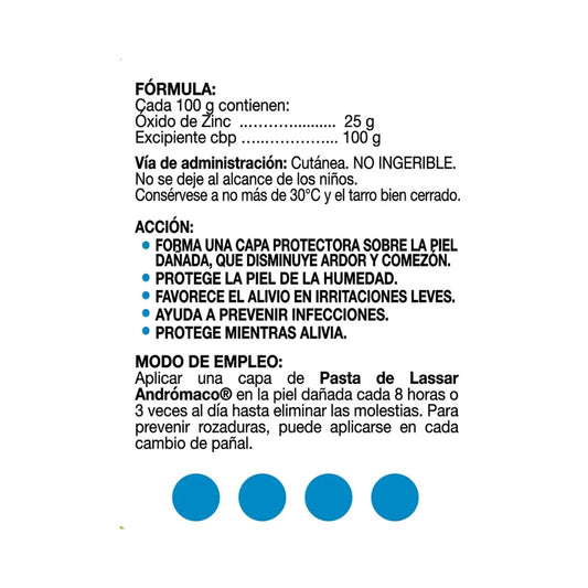 Pasta de Lassar, Óxido de Zinc 25% 30 g | Andrómaco®