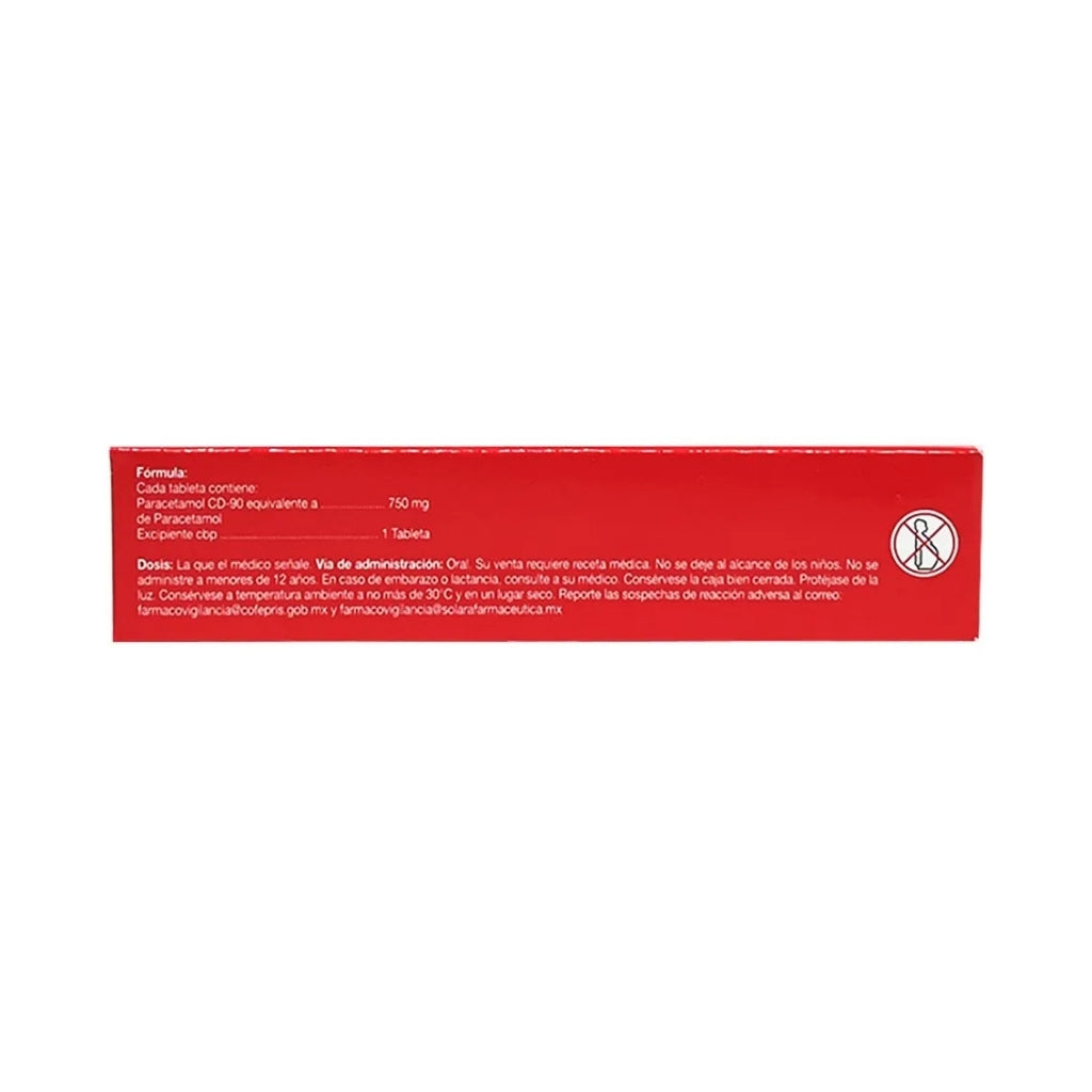 Paracetamol 750 mg 10 Tabletas | Avivia Pharma®