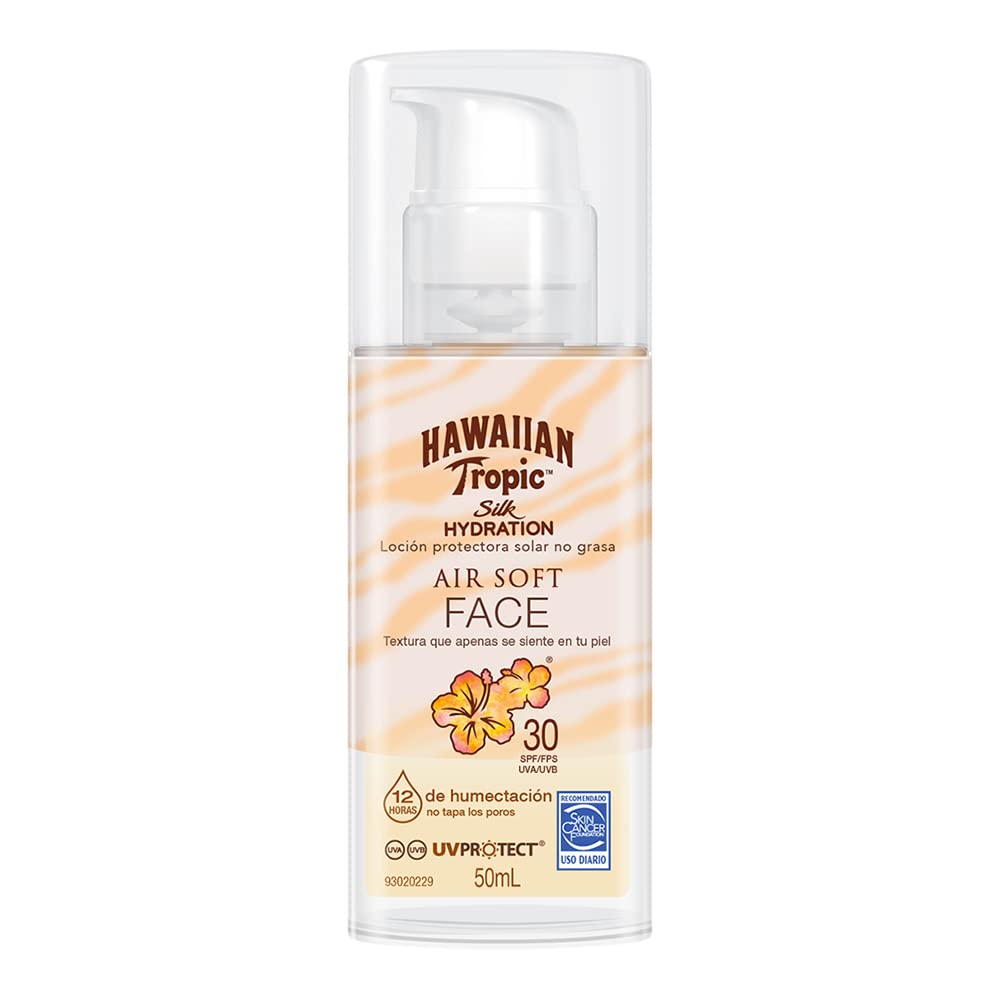 Hawaiian Tropic Silk Hydration Air Soft Face FPS 30 Protector Solar Facial 50 mL