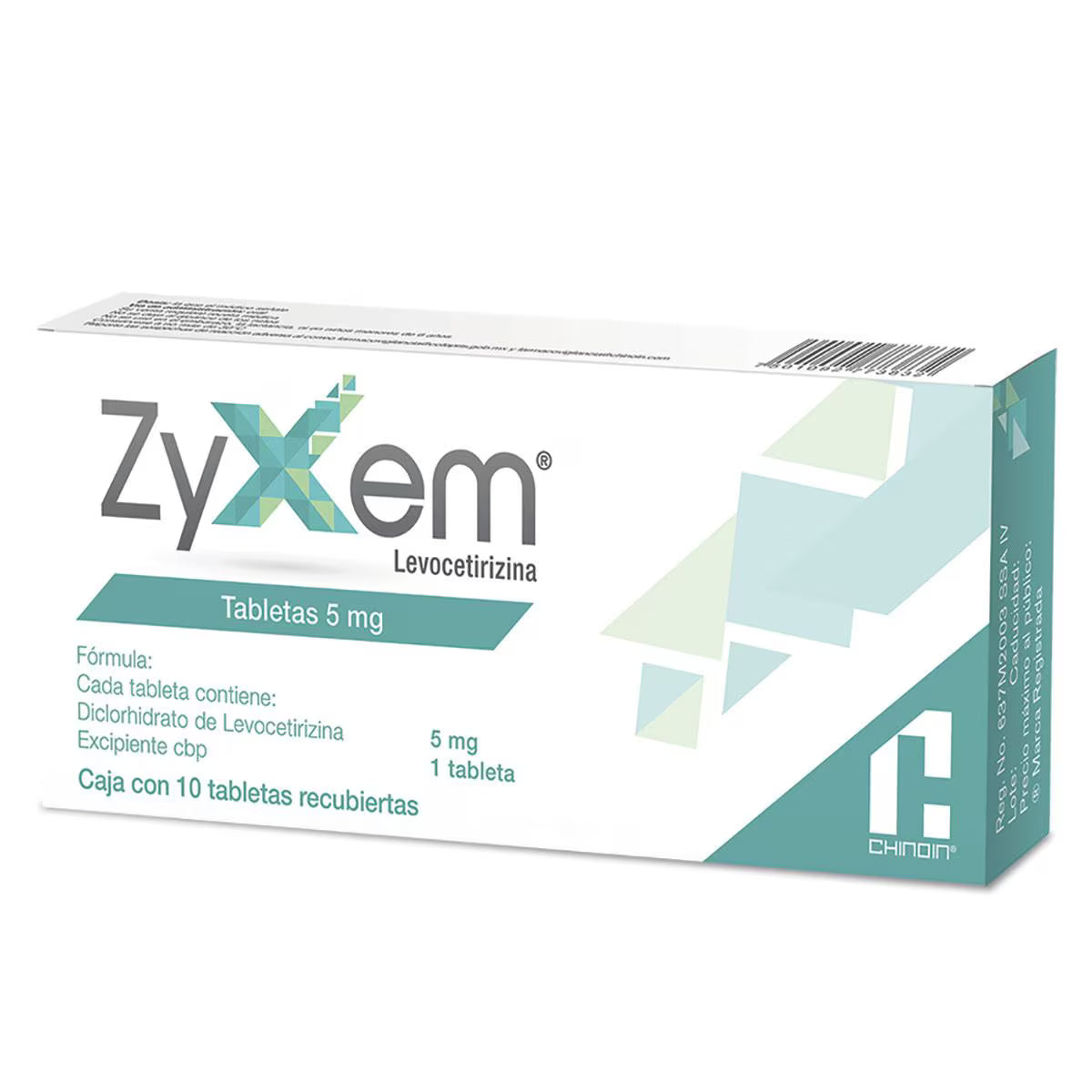 Zyxem®, Levocetirizina 5 mg 10 Tabletas | Chinoin®