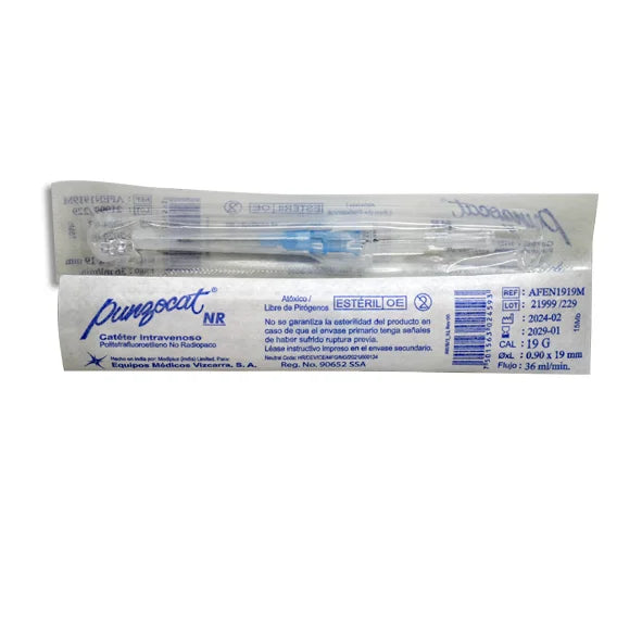 Catéter Intravenoso Punzocat Calibre 19 Azul | Vizcarra