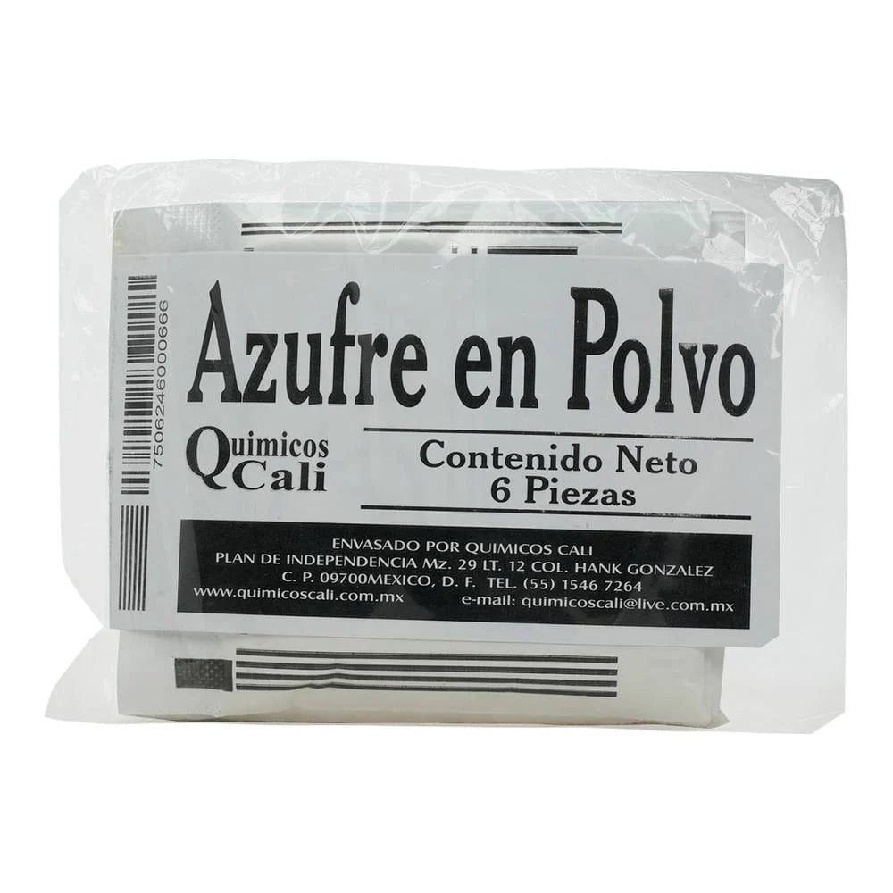 Azufre en Polvo 10 g 6 Piezas | Químicos Cali