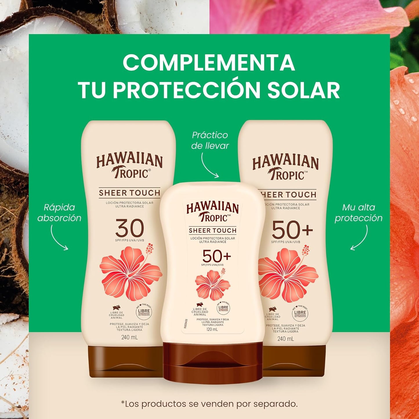 Protector Solar Hawaiian Tropic Sheer Touch FPS 30 Loción 240 mL