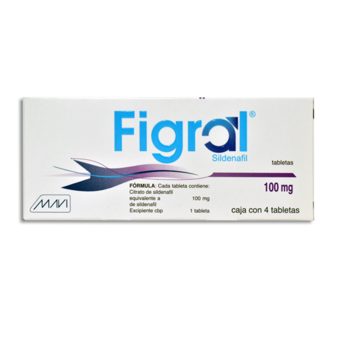 Figral®, Sildenafil 100 mg 4 Tabletas
