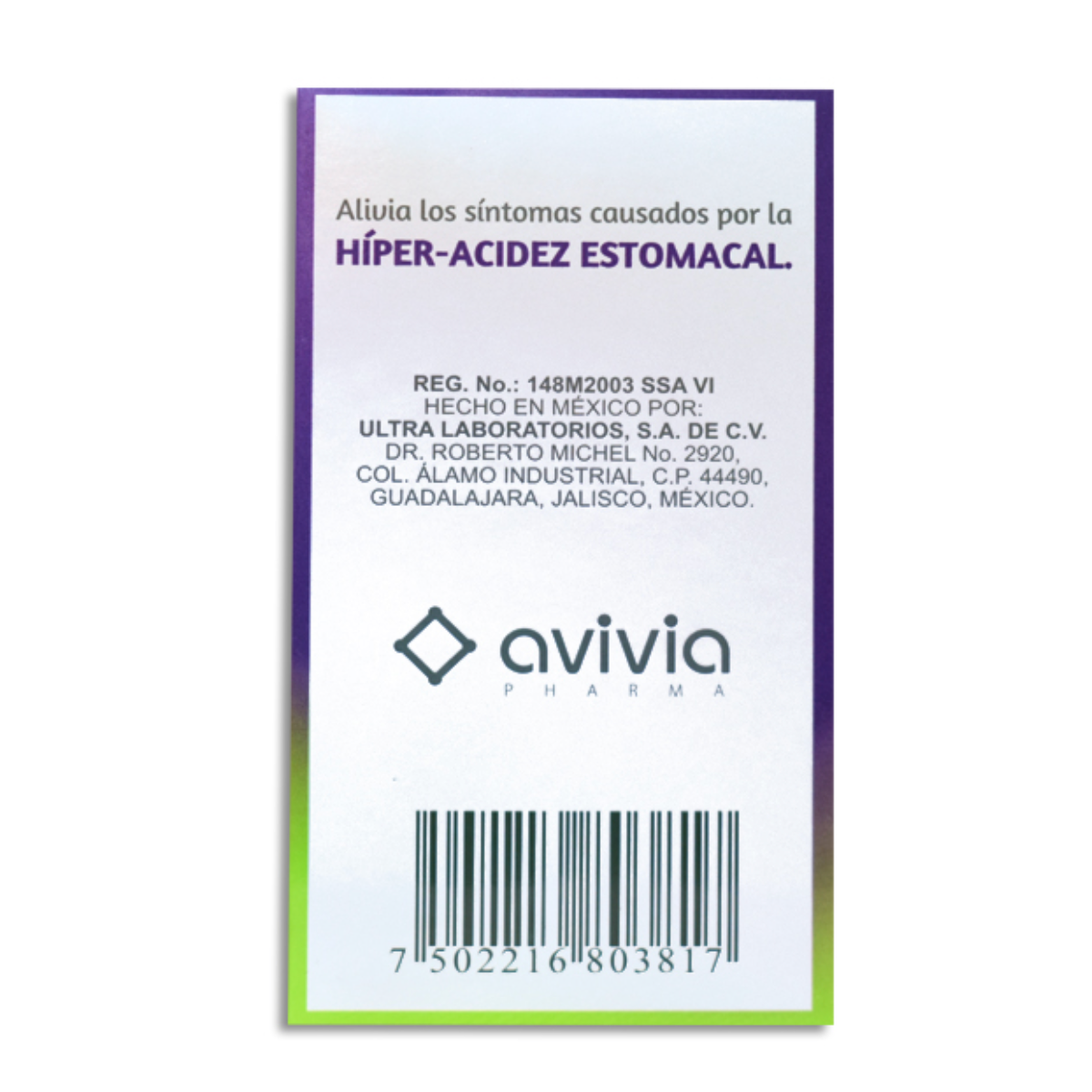 Omeprazol 20 mg 120 Cápsulas | Avivia®