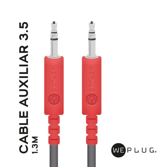 We Plug® Cable Auxiliar 3.5 mm 1.3 mts