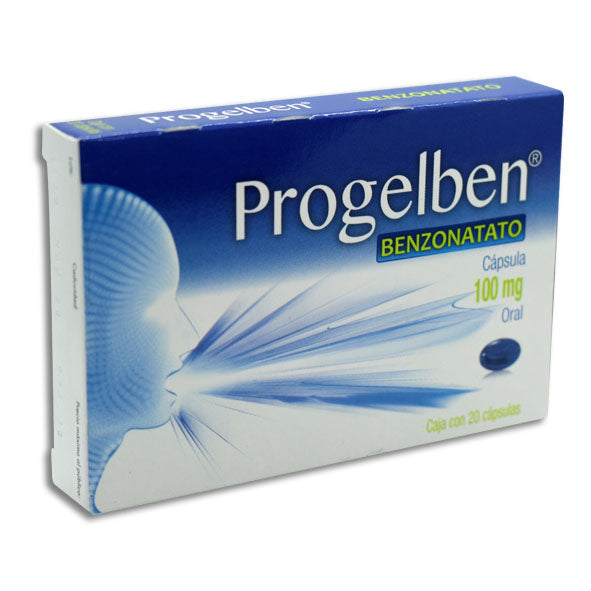Progelben, Benzonatato 100 mg 20 Cápsulas