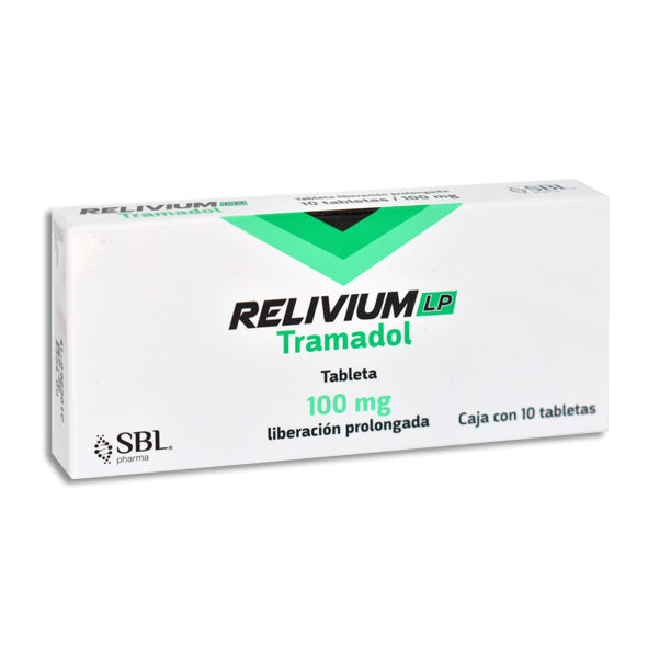 Relivium LP® Tramadol 100 mg 10 Tabletas Liberación Prolongada