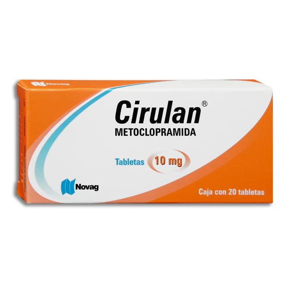 Cirulan®, Metoclopramida 10 mg 20 Tabletas | Novag®