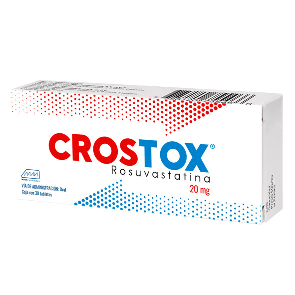 Crostox, Rosuvastatina 20 mg 30 Tabletas