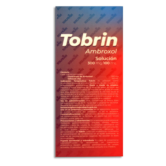 Tobrin, Ambroxol 300 mg/100 ml Solución 120 ml