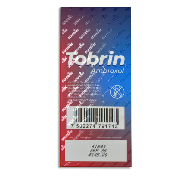 Tobrin, Ambroxol 300 mg/100 ml Solución 120 ml