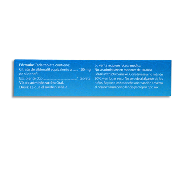 Mazzogran® Sildenafil 100 mg 4 Tabletas
