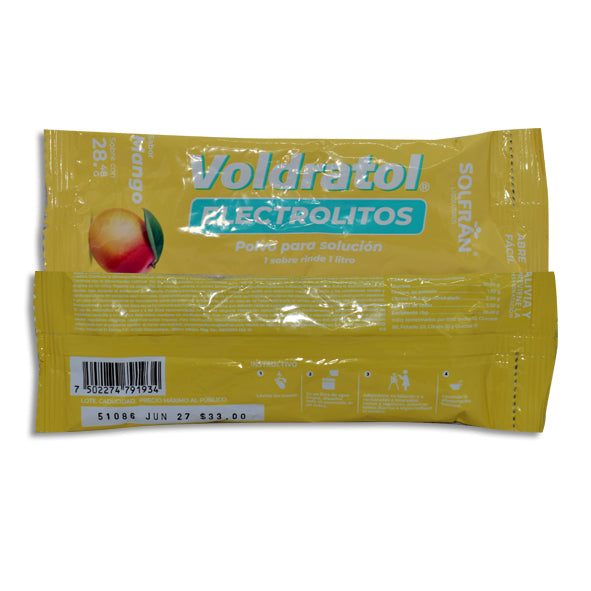 Electrolitos Voldratol Stick Mango 28.48 g Polvo | Solfran®