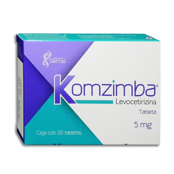 Komzimba®, Levocetirizina 5 mg 20 Tabletas