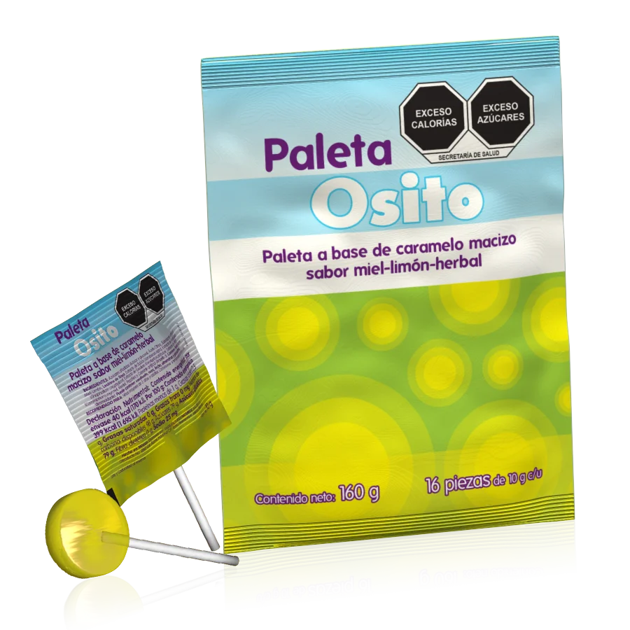Paleta Osito sabor miel, limón, herbal 160 g | Grisi®