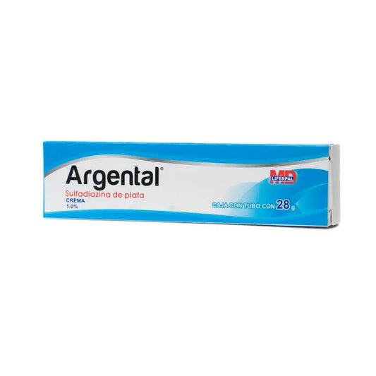 Argental, Sulfadiazina de Plata 1 g, 28 g Crema