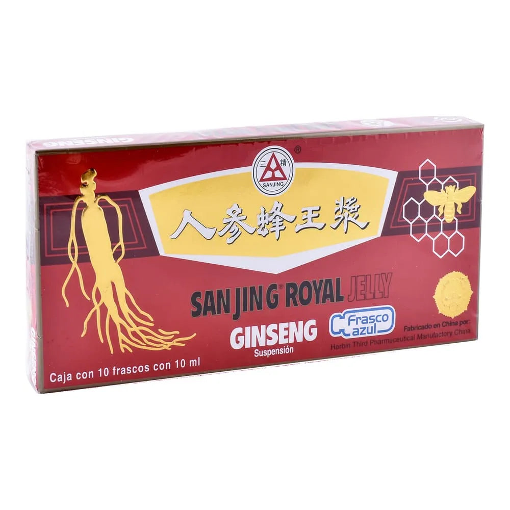 Sanjing® Royal Jelly Ginseng con 10 Frascos de 10 ml