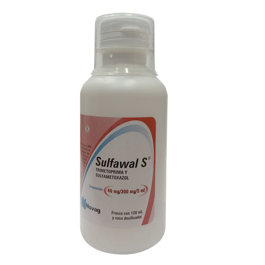 Sulfawal S®, Trimetoprima 40 mg, Sulfametoxazol 200 mg/5 mL, 120 mL Suspensión | Novag®
