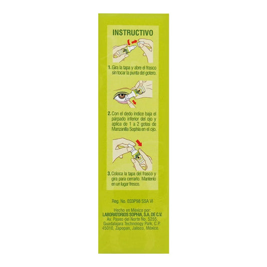 Manzanilla 0.25 mg/mL 15 mL Solución Oftálmica | Sophia®