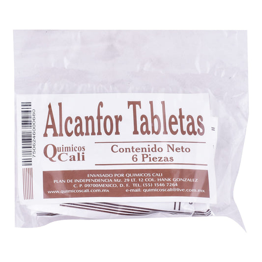 Alcanfor 3 Tabletas | Químicos Cali