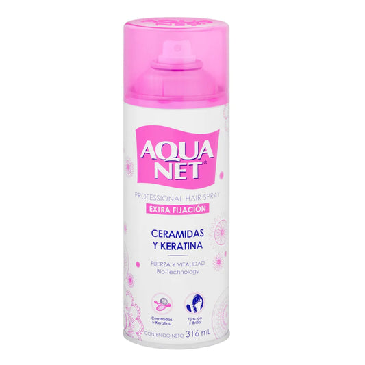 Spray Fijador Profesional Ceramidas y Keratina 316 ml | Aqua Net®