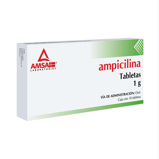 Ampicilina 1 g 10 Tabletas | Amsa®