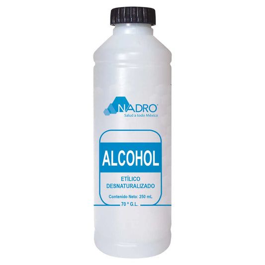 Alcohol Etílico Desnaturalizado Nadro 70° GL 250 mL