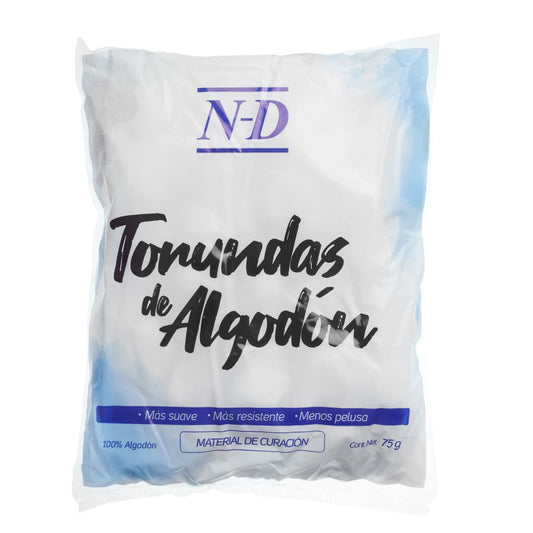 Torundas de Algodón N-D 100% Algodón 75 g
