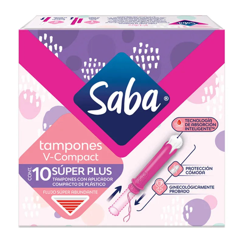 Tampones Saba V-Compact Super Plus 10 Piezas