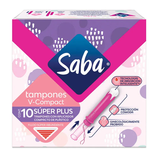 Tampones Saba V-Compact Super Plus 10 Piezas