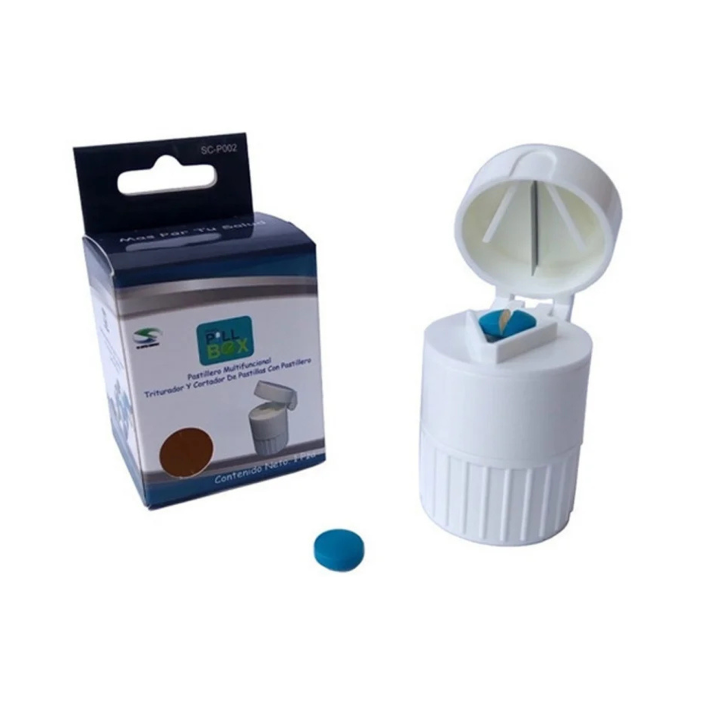 Pastillero con Triturador y Cortador de Pastillas | Super Confort®