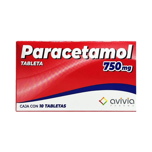 Paracetamol 750 mg 10 Tabletas | Avivia Pharma®