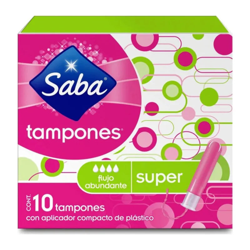 Tampones Saba Super Discretos Compactos 10 Piezas