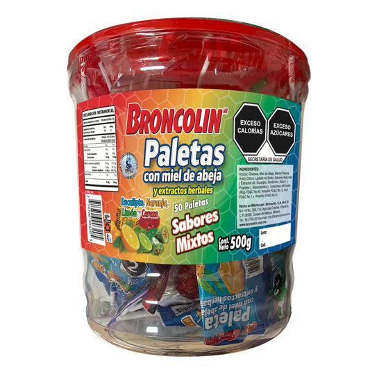 Paleta Broncolin Mix Vitrolero 50 Paletas