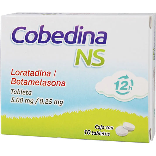 Cobedina NS, Loratadina, Betametasona, 10 Tabletas