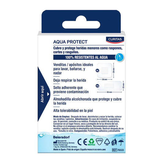 Venditas Curitas Aqua Protect Resistentes al Agua 20 Unidades