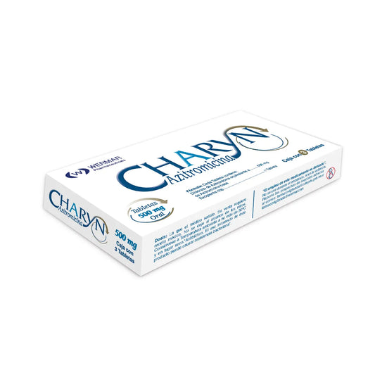 Charyn®, Azitromicina 500 mg 3 Tabletas | Wermar Pharmaceuticals®
