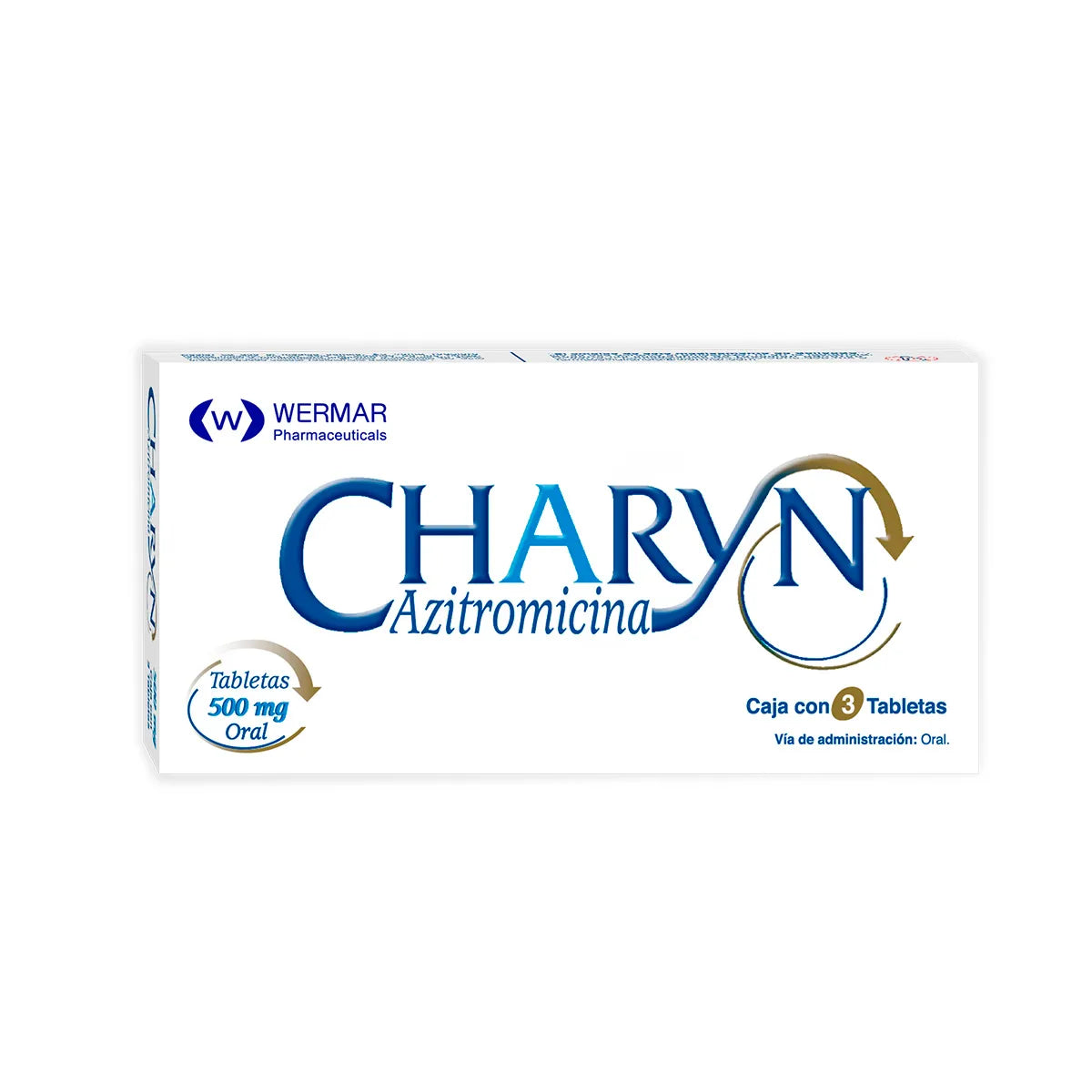 Charyn®, Azitromicina 500 mg 3 Tabletas | Wermar Pharmaceuticals®